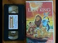 Opening And Closing To The Lion King Walt Disney Home Video VHS South Africa 1995 REUPLOADED