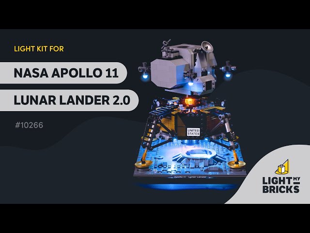 Video teaser for LIGHT MY BRICKS - NASA Apollo 11 Lunar Lander 10266 Light Kit Video Demonstration