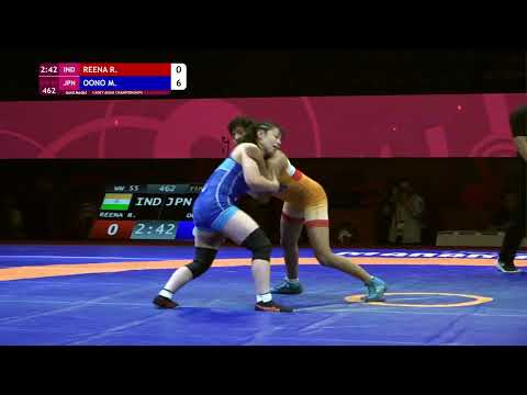 GOLD WW - 55 kg: R. REENA (IND) v. M. OONO (JPN)