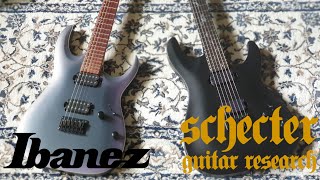 Video thumbnail for Ibanez RGA42EX vs Schecter Damien-6 by jem555bkk