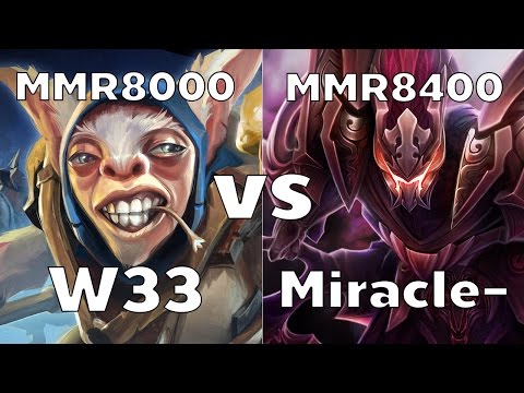 Meepo RAMPAGE! W33(Meepo) vs Miracle-(Spectre) War of 8K MMR - DotA2 Rage Quit
