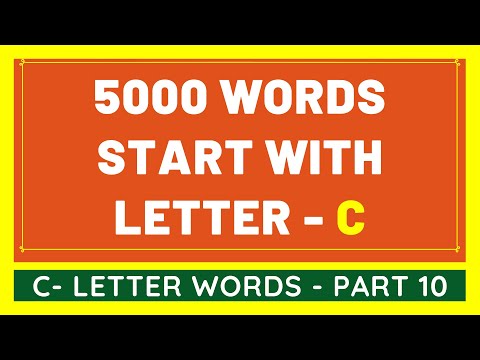 5000 Words That Start With C #10 | List of 5000 Words Beginning With C Letter [VIDEO]