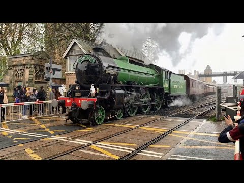 *Mayflower | Steam* Lincoln High Street & Brayford Level Crossings (17/11/2019) ft: Darron