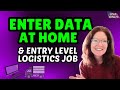Want An Easy Work From Home Job ?  DATA ENTRY and Entry-Level LOGISTICS / Remote Jobs 2026