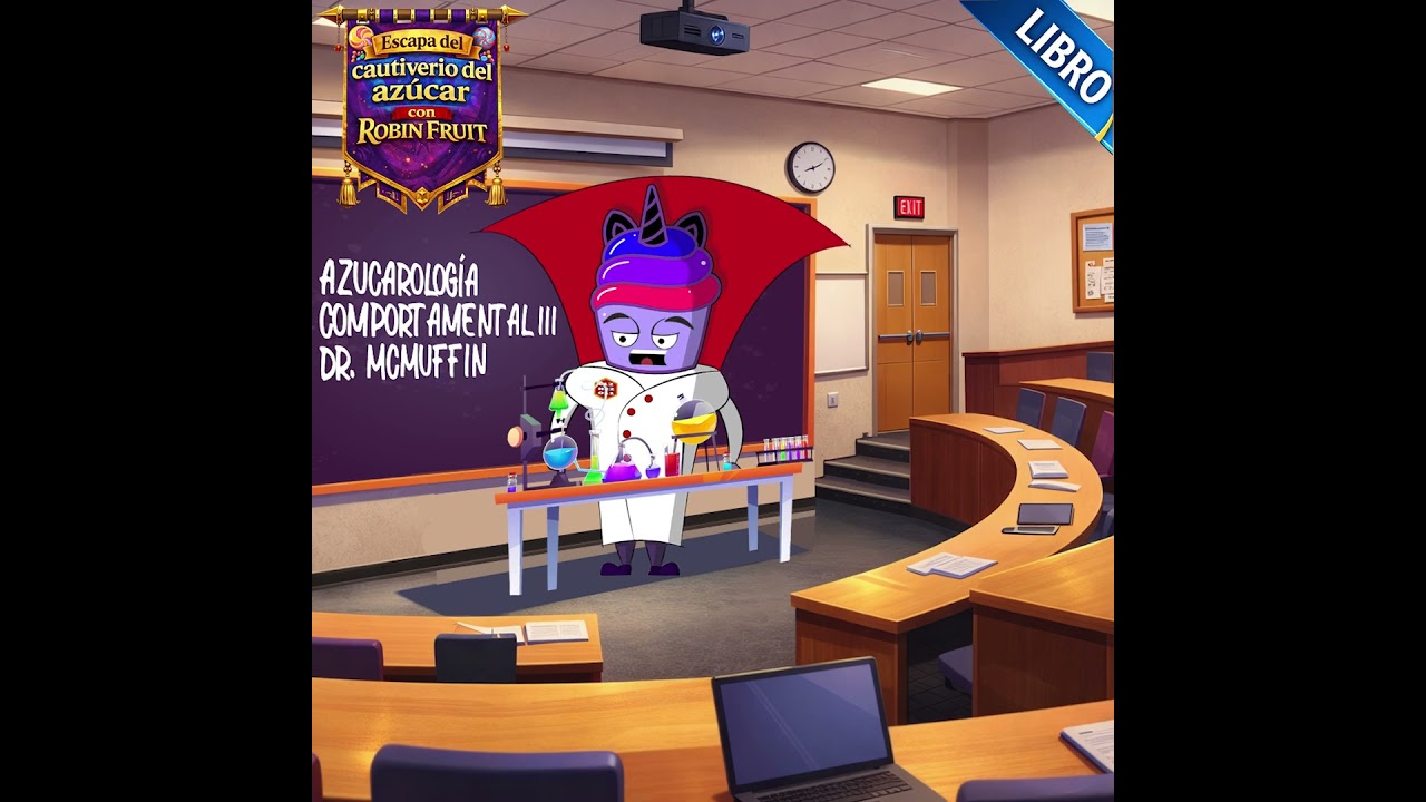 Book Trailer de Escapa del cautiverio del azúcar con Robin Fruit - Doc Prof McMuffin