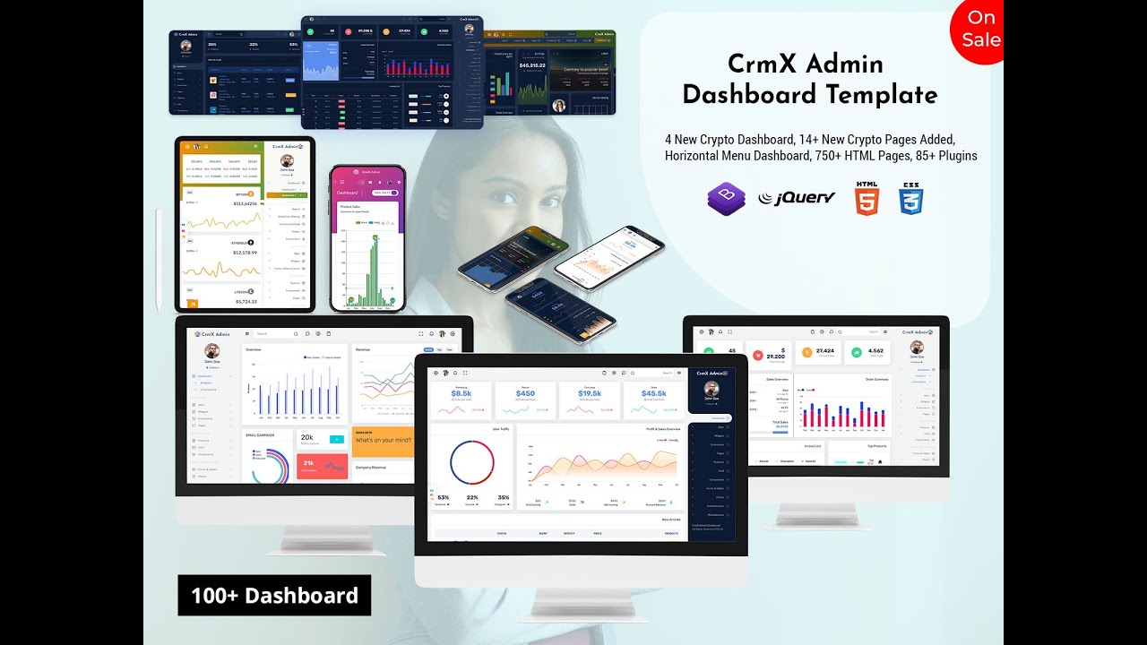 Bootstrap 5 Admin Template fully Responsive With Sass – CrmX