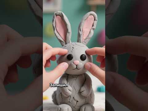 Зайчик з пластиліну, ліпимо легко і швидко з дітьми 🐰 Сlay #bunny  creative studio for kids #зайчик