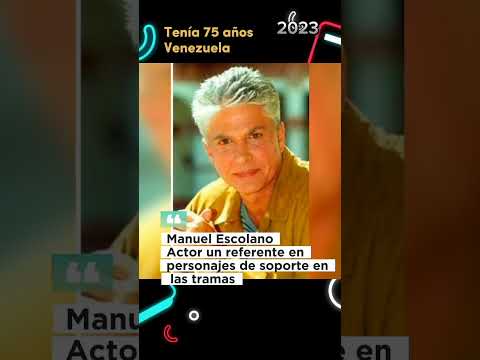 Actor Venezolano Manuel Escolano, ¿lo recuerdas? #rip #novela #venezuela
