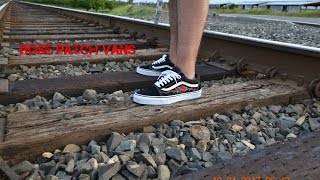 DIY Rose Patch Old Skool Vans Stitched&Ironed (tutorial)