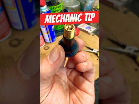 Part of a video titled Mechanic Tip: DIY Schrader Valve Tool - YouTube