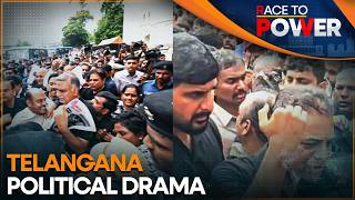 BRS Opposition Party Stages Massive Telangana Protest as Police Detain Party Leader K T Rama Rao