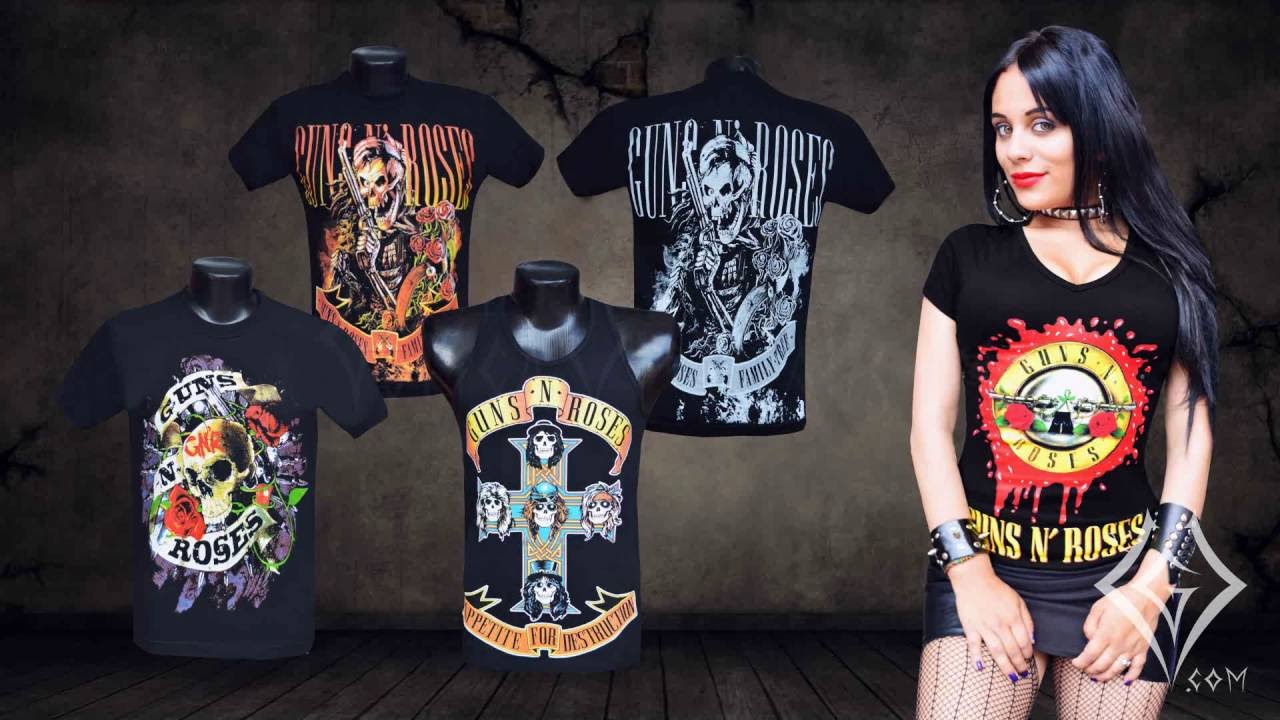 Camisetas GUNS N ROSES Disponible Hombre Mujer Niño Busos Esqueletos y Accesorios