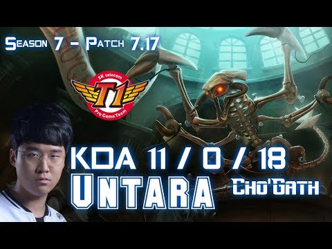 SKT T1 Untara CHO'GATH vs DR. MUNDO Top - Patch 7.17 KR Ranked