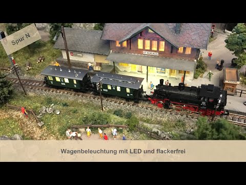 Modelleisenbahn Einbau LED Wagenbeleuchtung