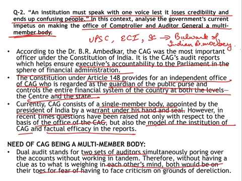 CAG - Comptroller and Auditor General of India