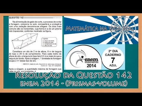Enem 2014 - Questão 142 - Prismas - Volume - Geo Espacial