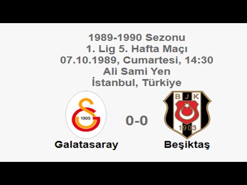 Galatasaray 0-0 Beşiktaş [HD] 07.10.1989 - 1989-1990 1st League Matchday 5 + Post-Match Comments