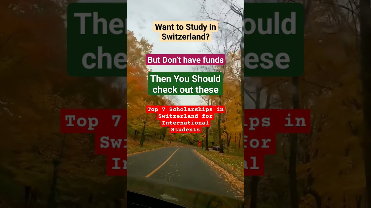 Study Abroad in Switzerland on a Budget Discover Best 7 Scholarships Available #top7 #switzerland