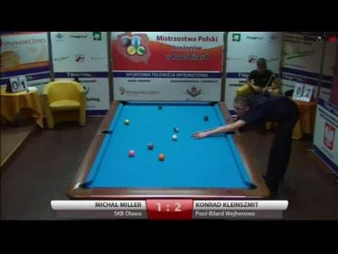 Najlepszy strzał mistrzostw "9 bil"- Mistrzostwa Polski Juniorów w Pool Bilard - Kielce 2013