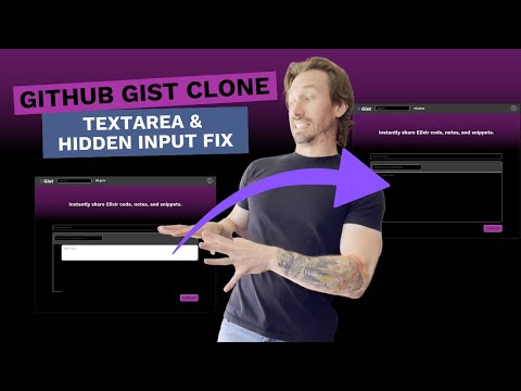 Building a Gist Clone (an Elixir Full Course) Pt. 23: Textarea & Hidden Input Fix