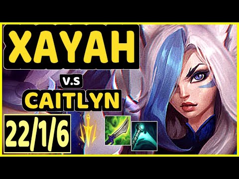UPSET (XAYAH) vs CAITLYN - 22/1/6 KDA BOTTOM ADC CHALLENGER GAMEPLAY - EUW