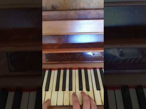 Subwoofer Lullaby on a 150 year old piano. Minecraft soundtrack #shorts #minecraft