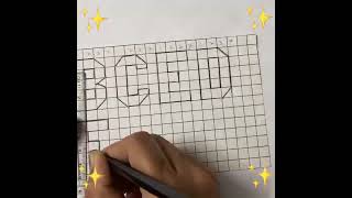 Learn to write Alphabets on a Graph Paper
