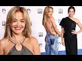 Rita Ora Goes Braless In A Backless Top And Patchwork Denim While Jenna Dewan Oozes Elegance In A Bl