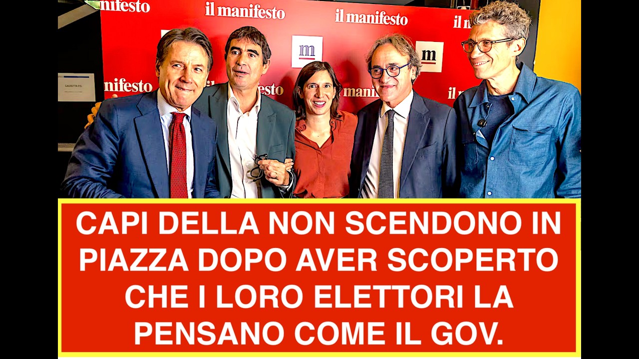 CAPI DELLA NON SCENDONO IN PIAZZA DOPO AVER SCOPERTO CHE I LORO ELETTORI LA PENSANO COME IL GOV.