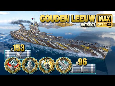 Kruiser "Gouden Leeuw" op kaart Hotspot - World of Warships