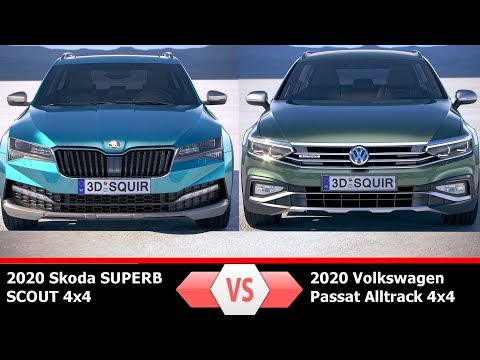 2020 Skoda SUPERB SCOUT 4x4 vs 2020 Volkswagen Passat Alltrack 4x4