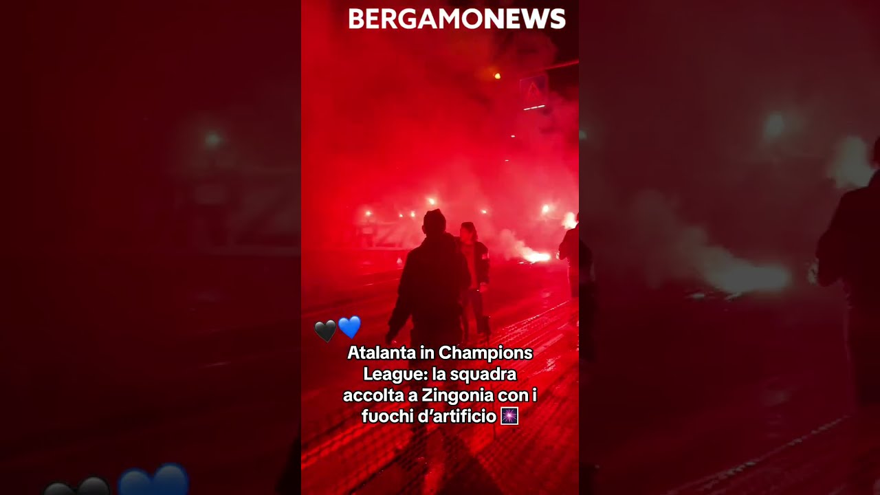 L’Atalanta torna in Champions League: l’accoglienza dei tifosi a Zingonia tra fuochi d’artificio e cori