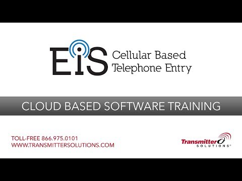 10-5-18 EIS Telephone Entry - Cloud Based Software Training