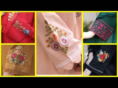 2023 sleeves hand embroidery designs for stylish kurta / summer dresses / winter clothes