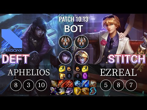 DRX Deft Aphelios vs Progamer Stitch Ezreal Bot - KR Patch 10.13
