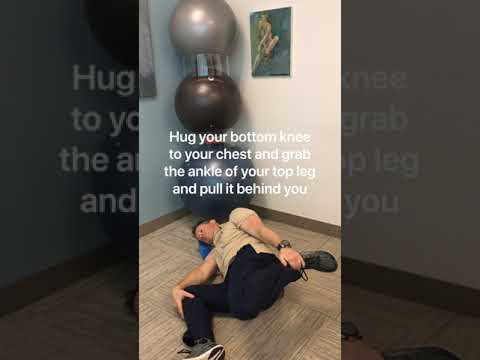 Side Lying Rectus Femoris Stretch. Exercise credit to the Institute of Physical Art.