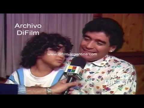 Diego Maradona with his brother Lalo in Canada (Part 1 of 2) - 1996 FOOTAGE ARCHIVE