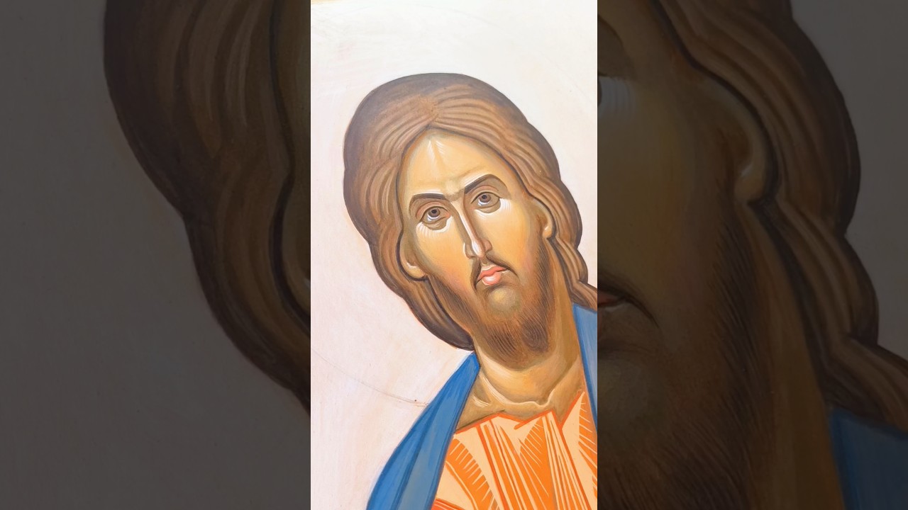 Byzantine Icon Painting of Christ – Time-Lapse #timelapse #orthodox #icon