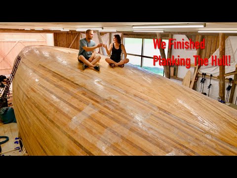 We Finished Planking The Hull! - Ep. 363 RAN Sailing