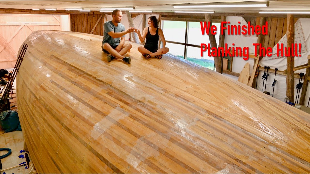We Finished Planking The Hull! - Ep. 363 RAN Sailing