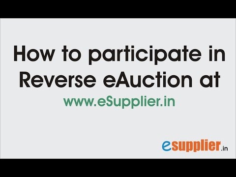 Esupplier eauction software, free trial & download available