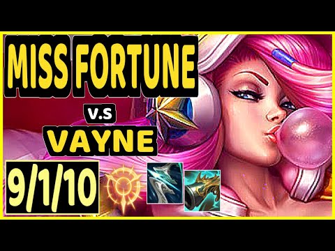 MISS FORTUNE vs VAYNE - 9/1/10 KDA BOTTOM ADC GAMEPLAY - EUW Ranked GRANDMASTER