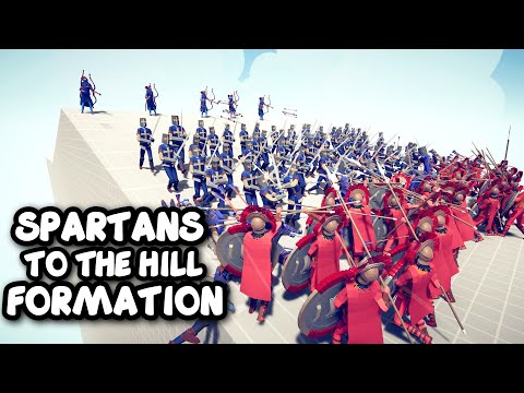 SPARTANS TO THE HILL FORMATION Vs EVERY UNITS - TABS - Totally Accurate Battle Simulator