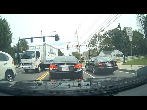 Driving through Needham, Newton, West Roxbury, Chestnut Hill and Brookline, Massachusetts