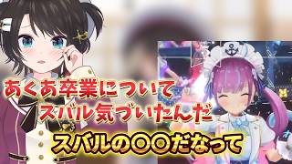 【大空スバル切り抜き】見たこと無いスバル あくあ卒業で心が限界に・・・/湊あくあ
