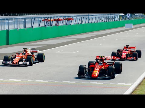 Ferrari F1 2022 vs Ferrar F1 2018 vs Ferrari F1 2017 at Monza GP