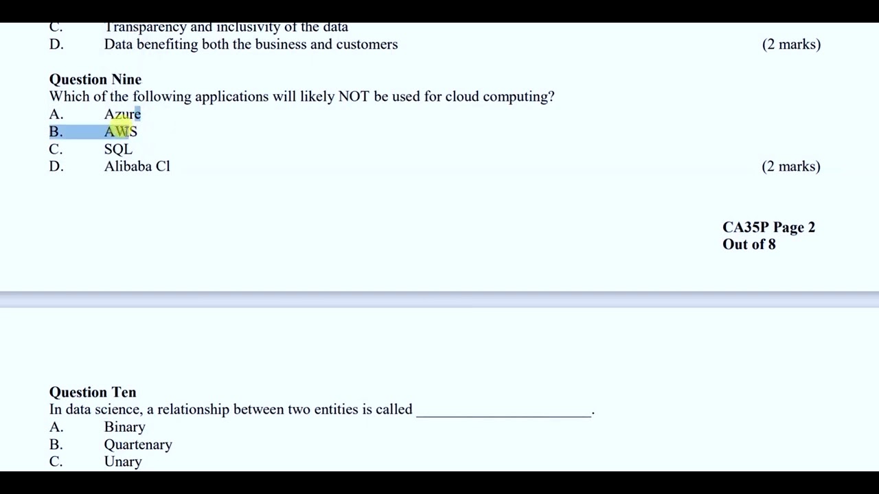 Business Data Analysis Cloud computing