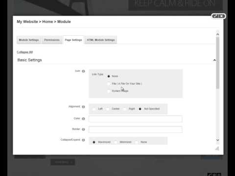 Overview of Module Settings in DotNetNuke 7
