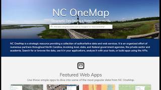 Overview of the NC OneMap Geospatial Portal