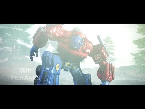 Optimus Prime vs Megatron & Skywarp - Forest Battle Scene - Fortnite Animation Game Clip 4K